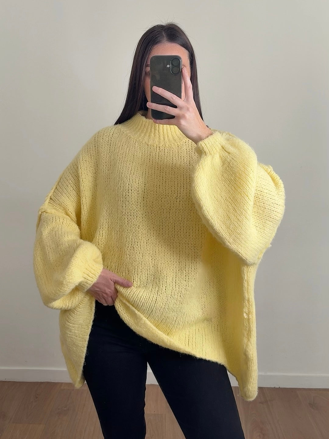 Pull laine jaune