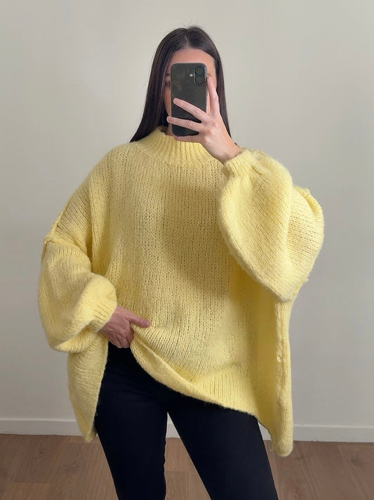 Pull laine jaune