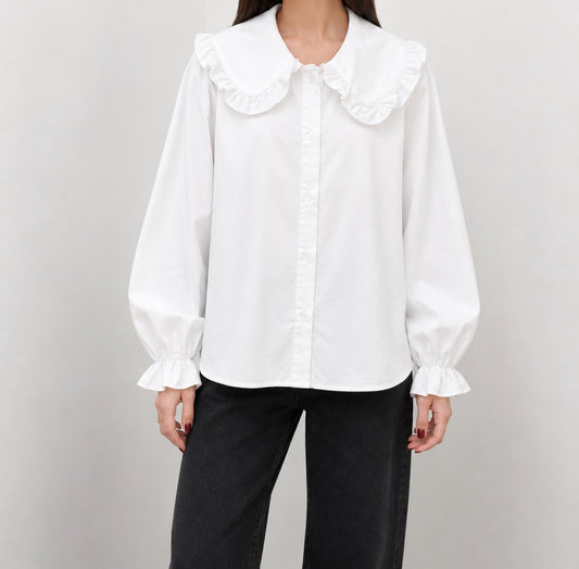 Chemise blanche col Claudine