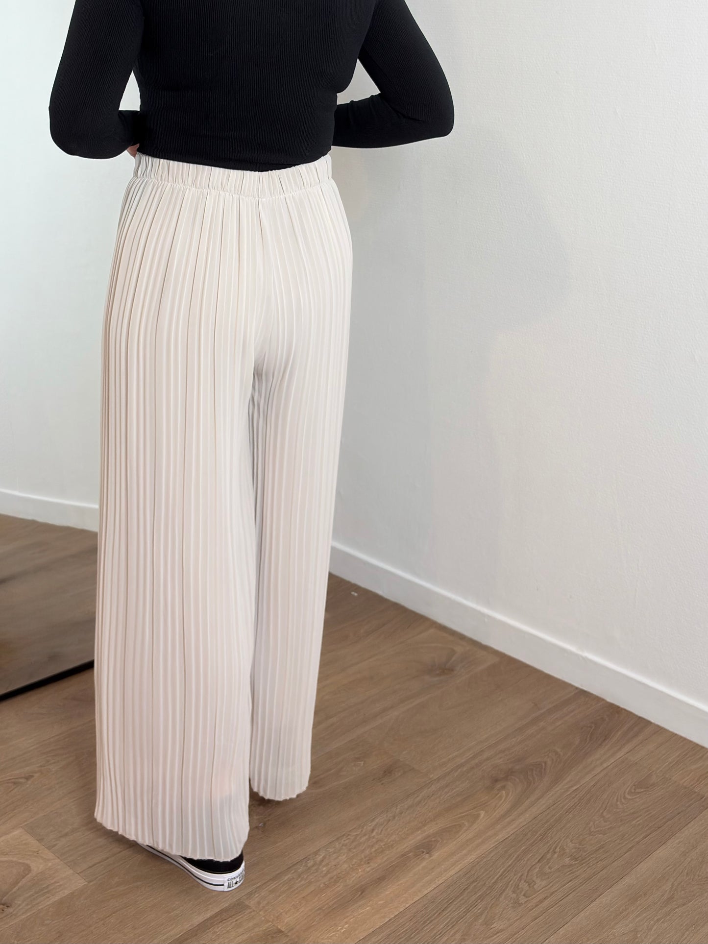 Pantalon plissé écru