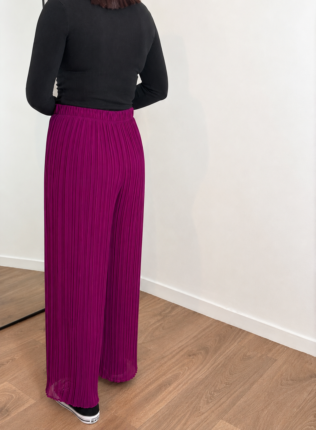 Pantalon plissé violet